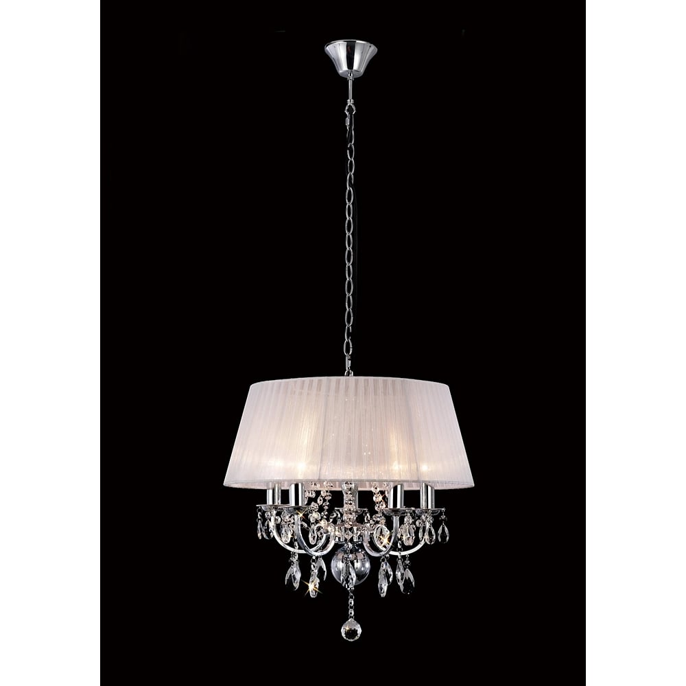 IL30046 Olivia Pendant White Shade
