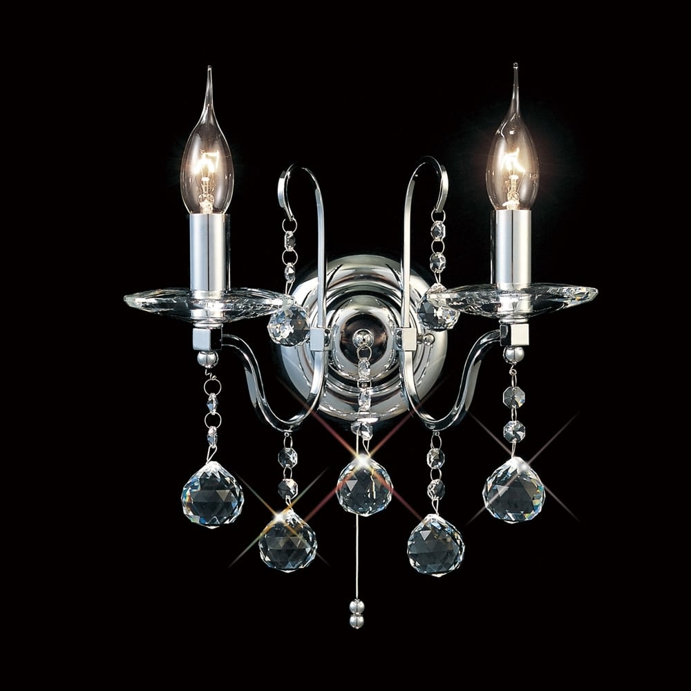 IL30112 Bianco Wall Lamp Polished Chrome/crystal
