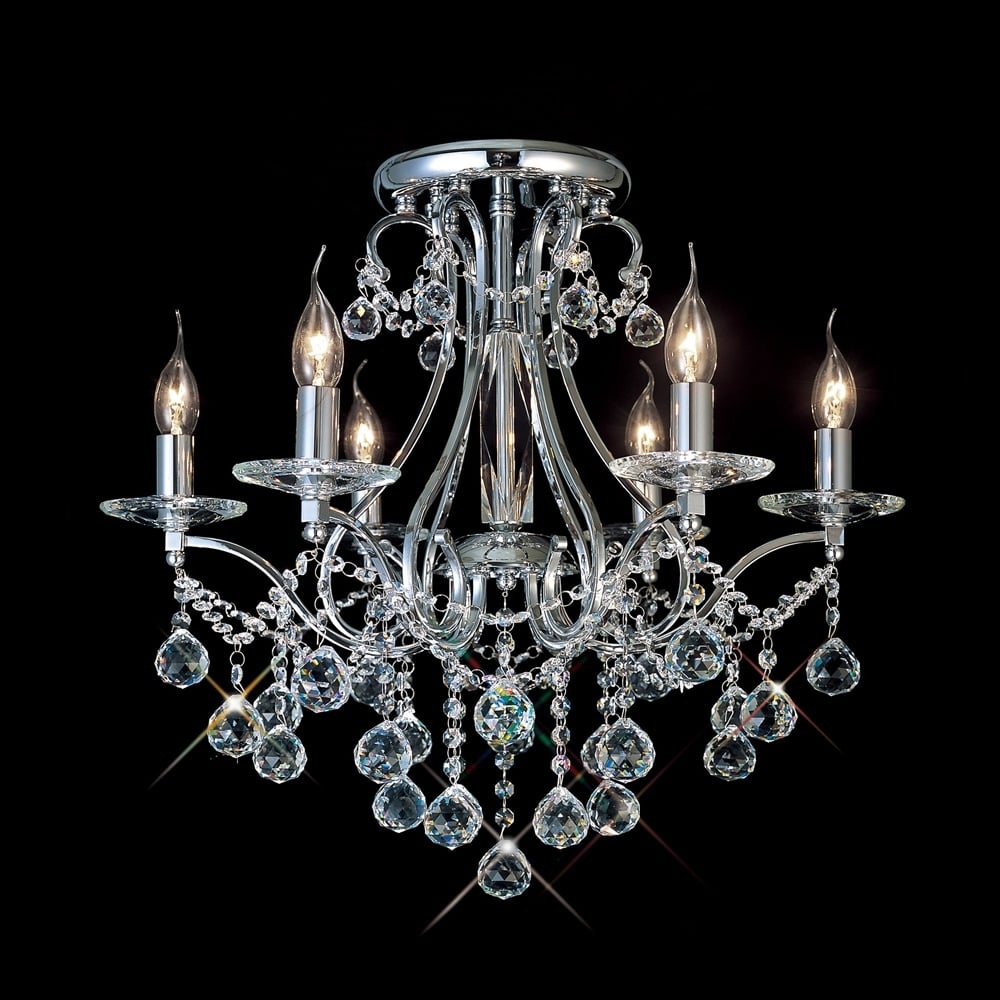 IL30116 Bianco Ceiling Polished Chrome/crystal