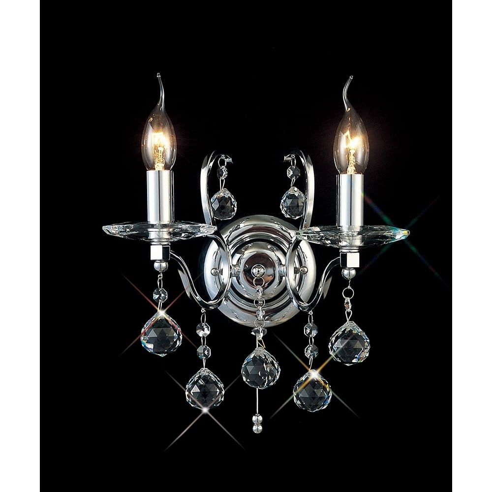 IL30122 Zinta Wall Lamp Polished Chrome/crystal