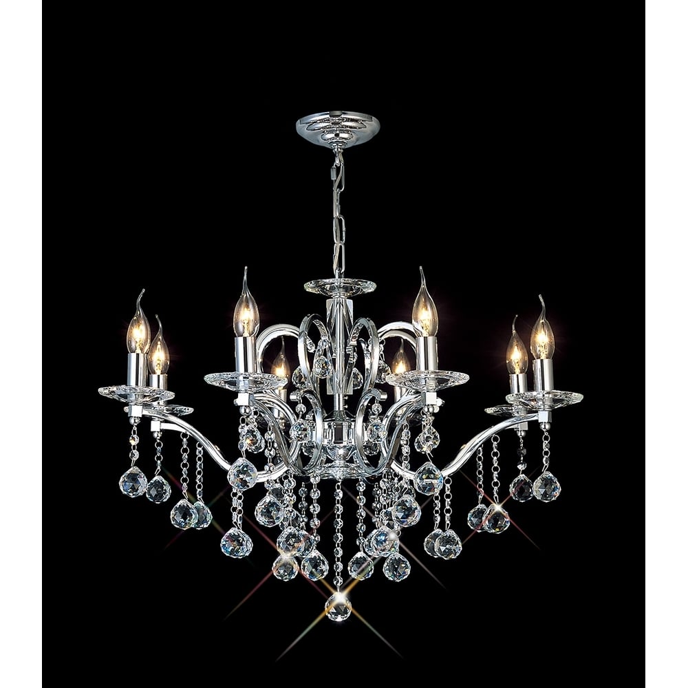 IL30128 Zinta Pendant Polished Chrome/crystal