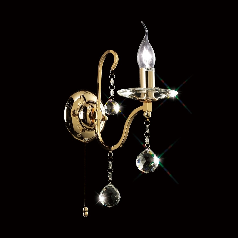 IL30211 Bianco Wall Lamp French Gold/crystal