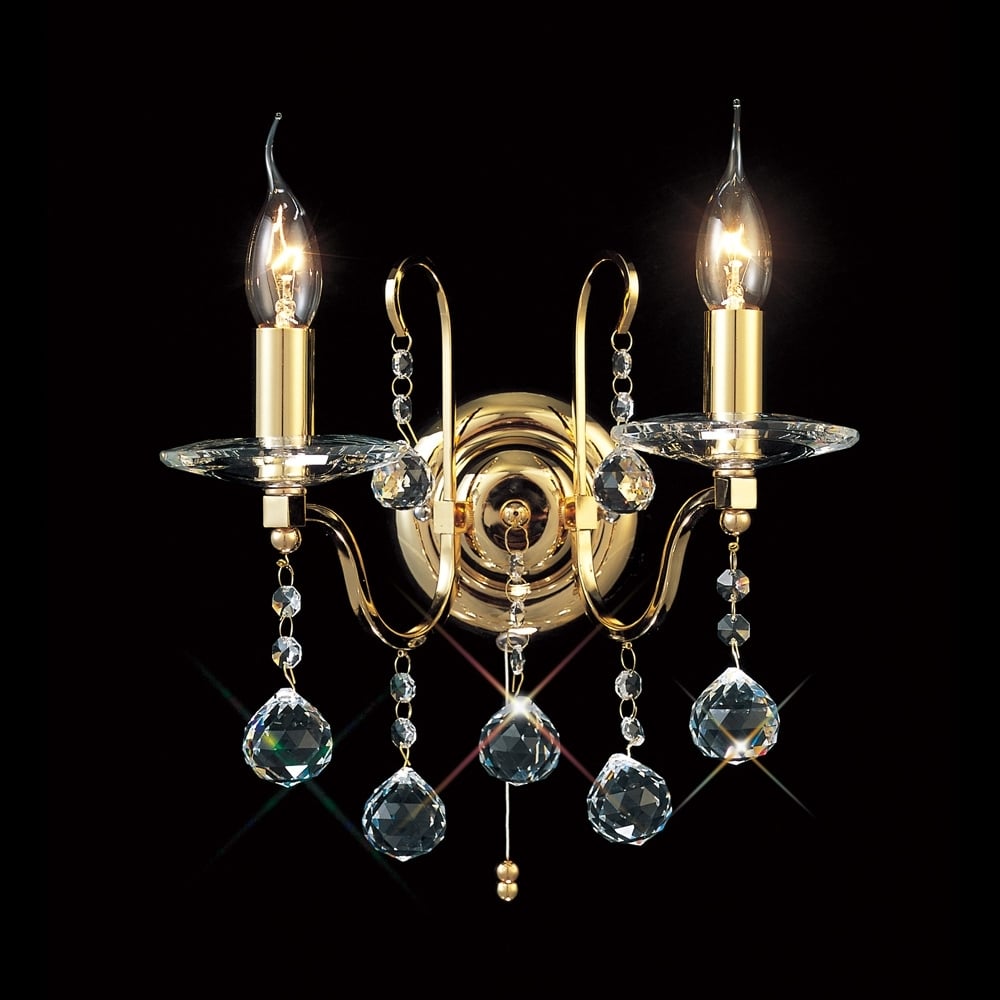 IL30212 Bianco Wall Lamp French Gold/crystal