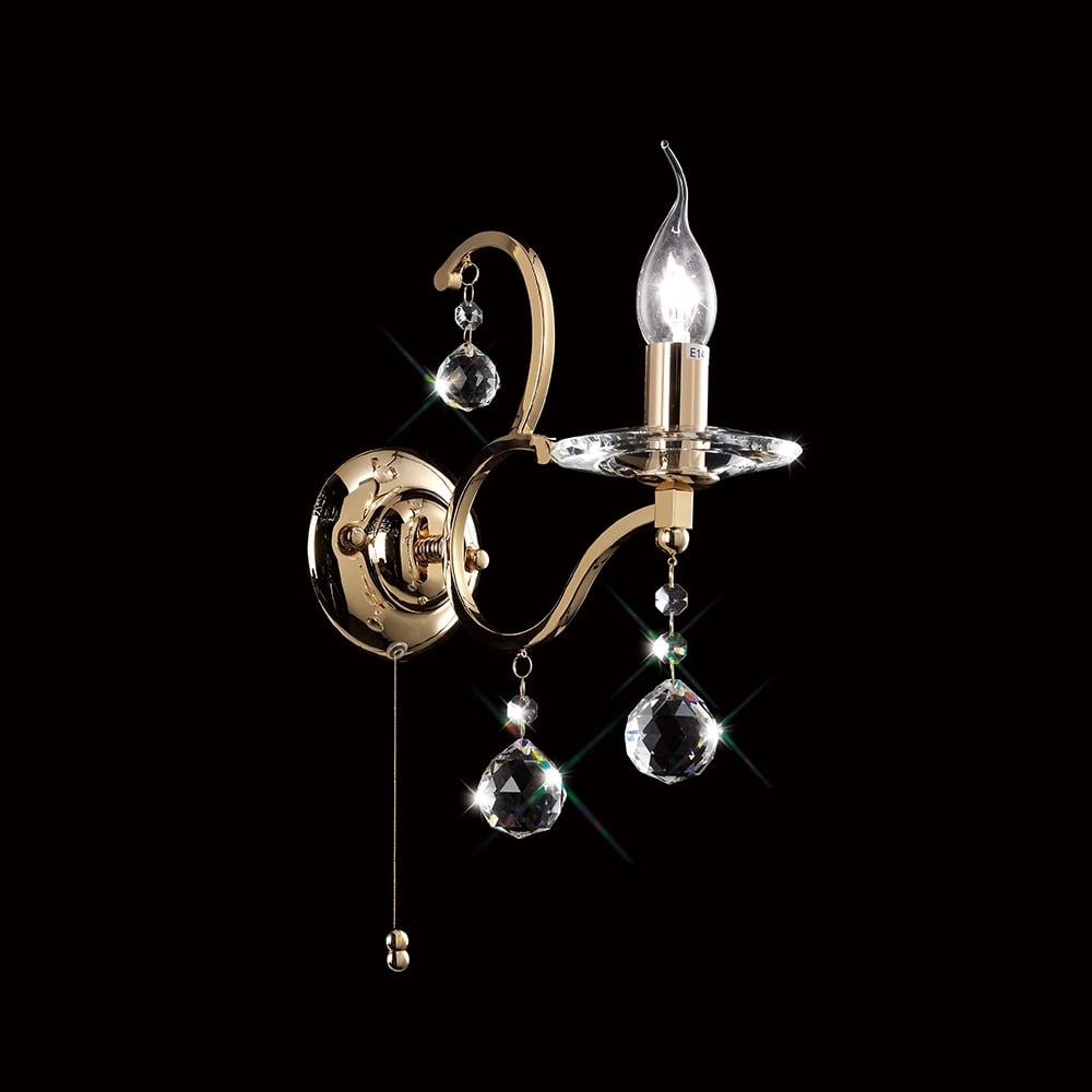 IL30221 Zinta Wall Lamp French Gold/crystal (S)