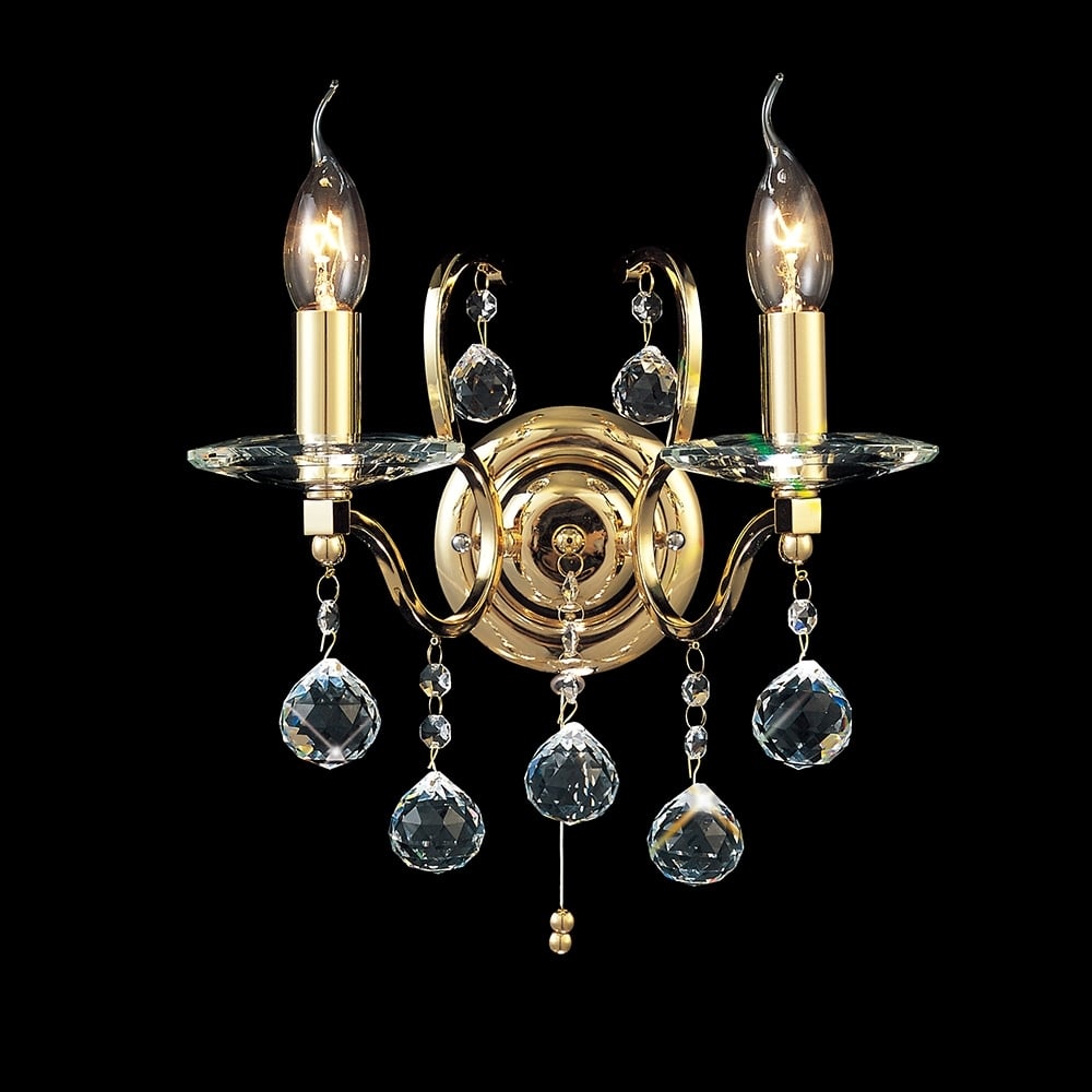 IL30222 Zinta Wall Lamp French Gold/crystal