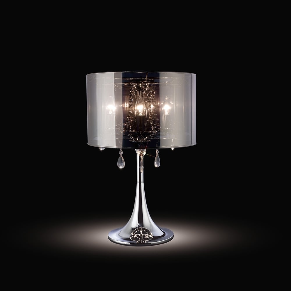 IL30462 Trace Table Lamp 3 Light Polished Chrome