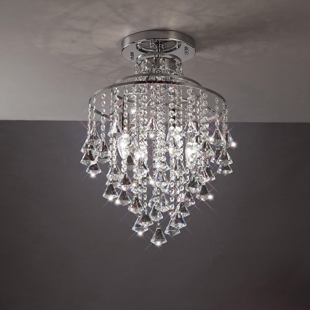 IL30770 Inina 4 Light Ceiling Polished Chrome Crystal