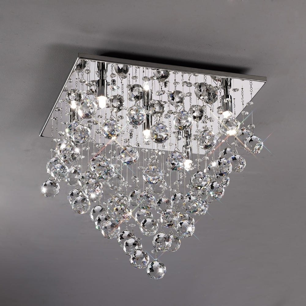 IL30788 Colorado Ceiling Square Chrome/crystal