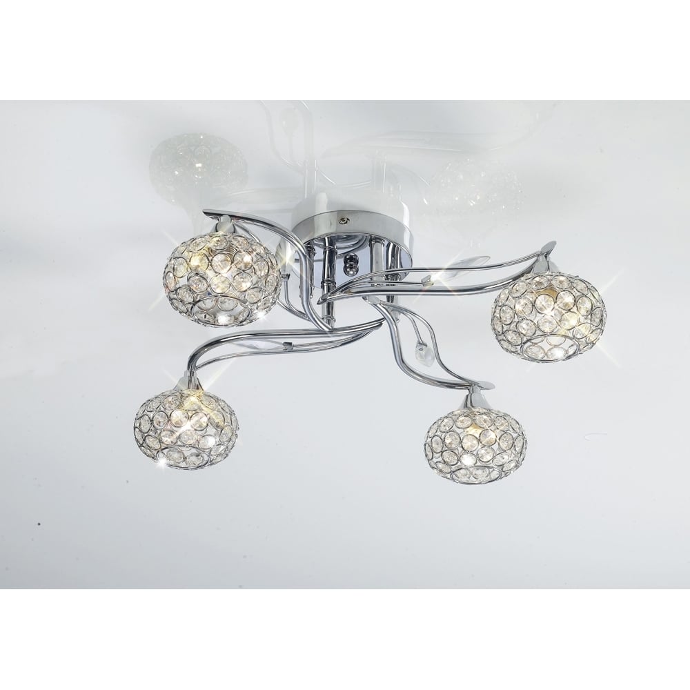 IL30954 Leimo Ceiling Polished Chrome/crystal