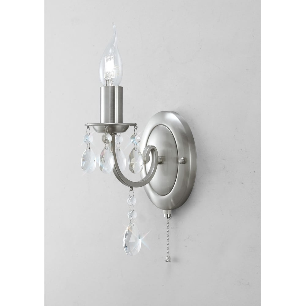 IL30971 Kyra Wall Lamp Satin Nickel/crystal