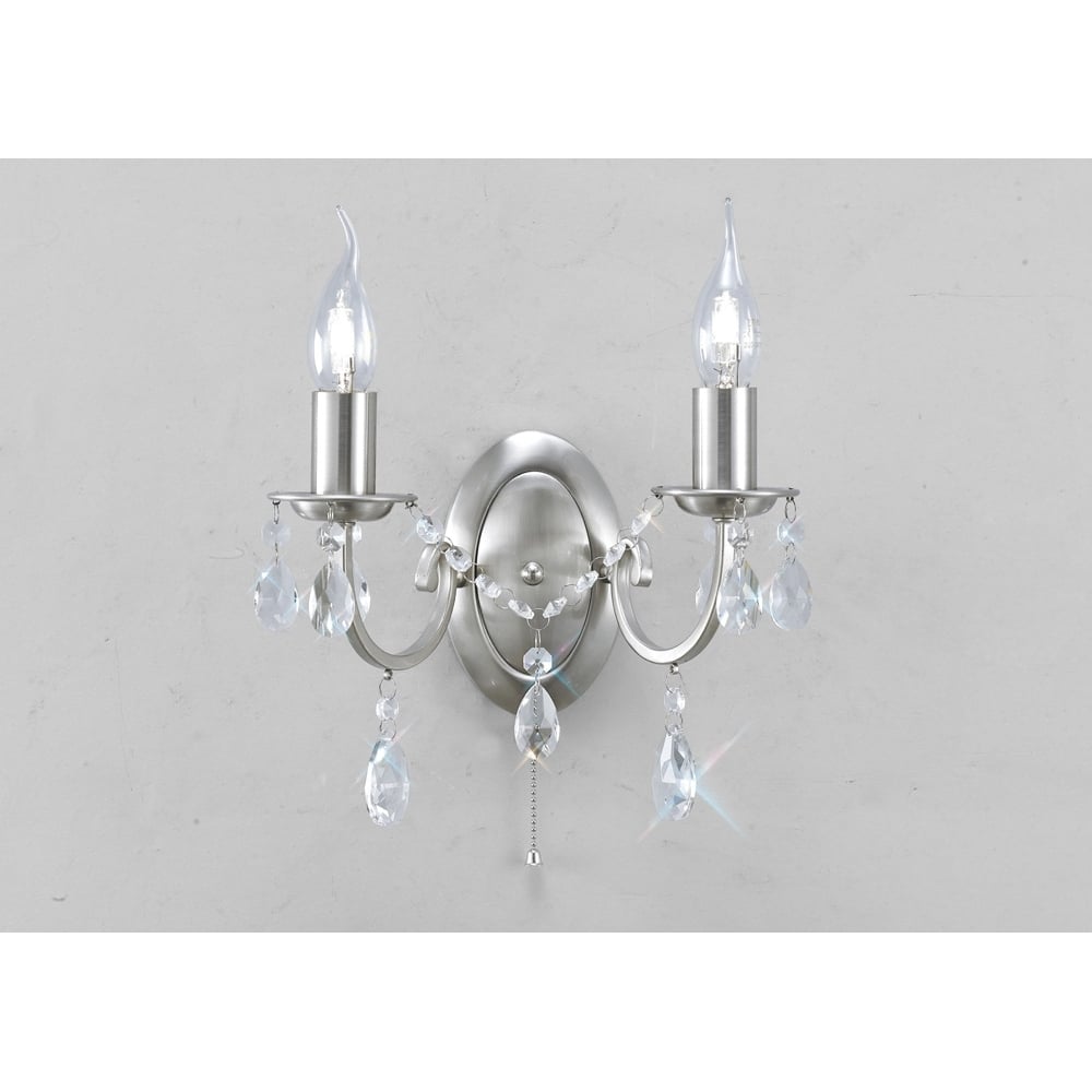 IL30972 Kyra Wall Lamp Satin Nickel/crystal