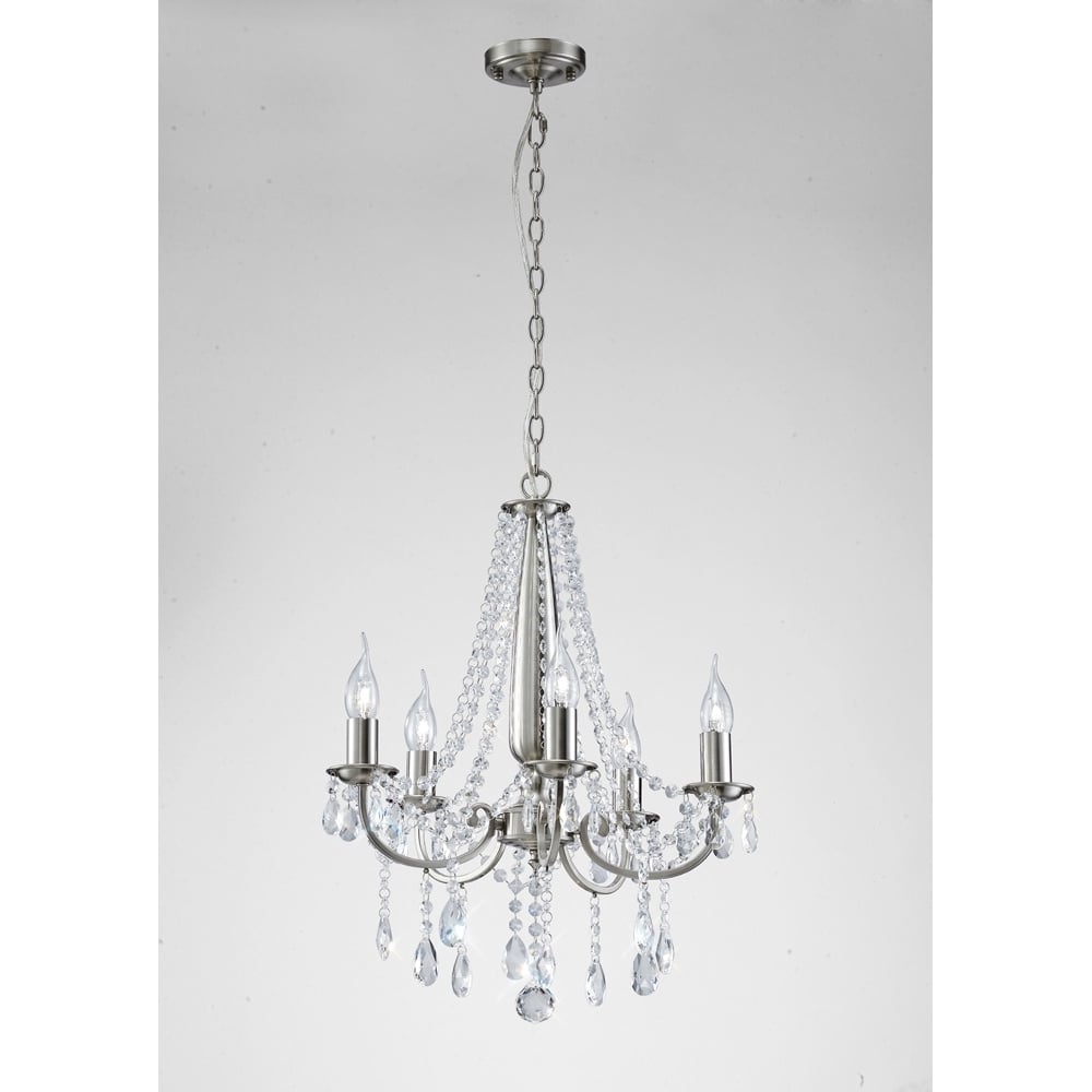 IL30975 Kyra Pendant Satin Nickel/crystal