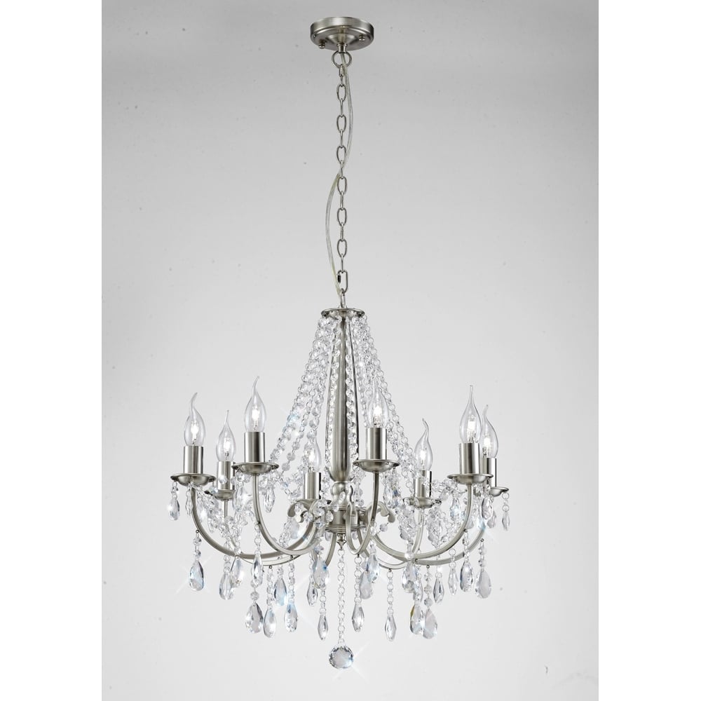 IL30978 Kyra Pendant Satin Nickel/crystal