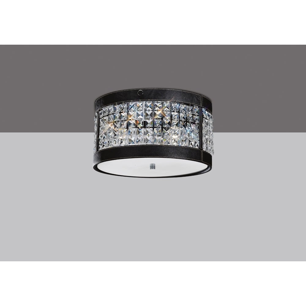 IL31030 Celsa Ceiling Black Leather/crystal