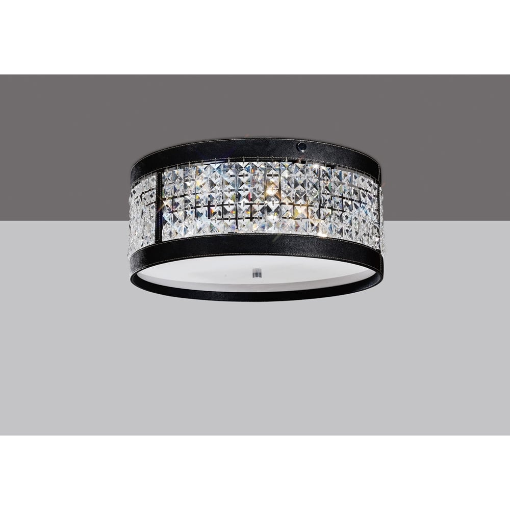 IL31031 Celsa Ceiling Black Leather/crystal