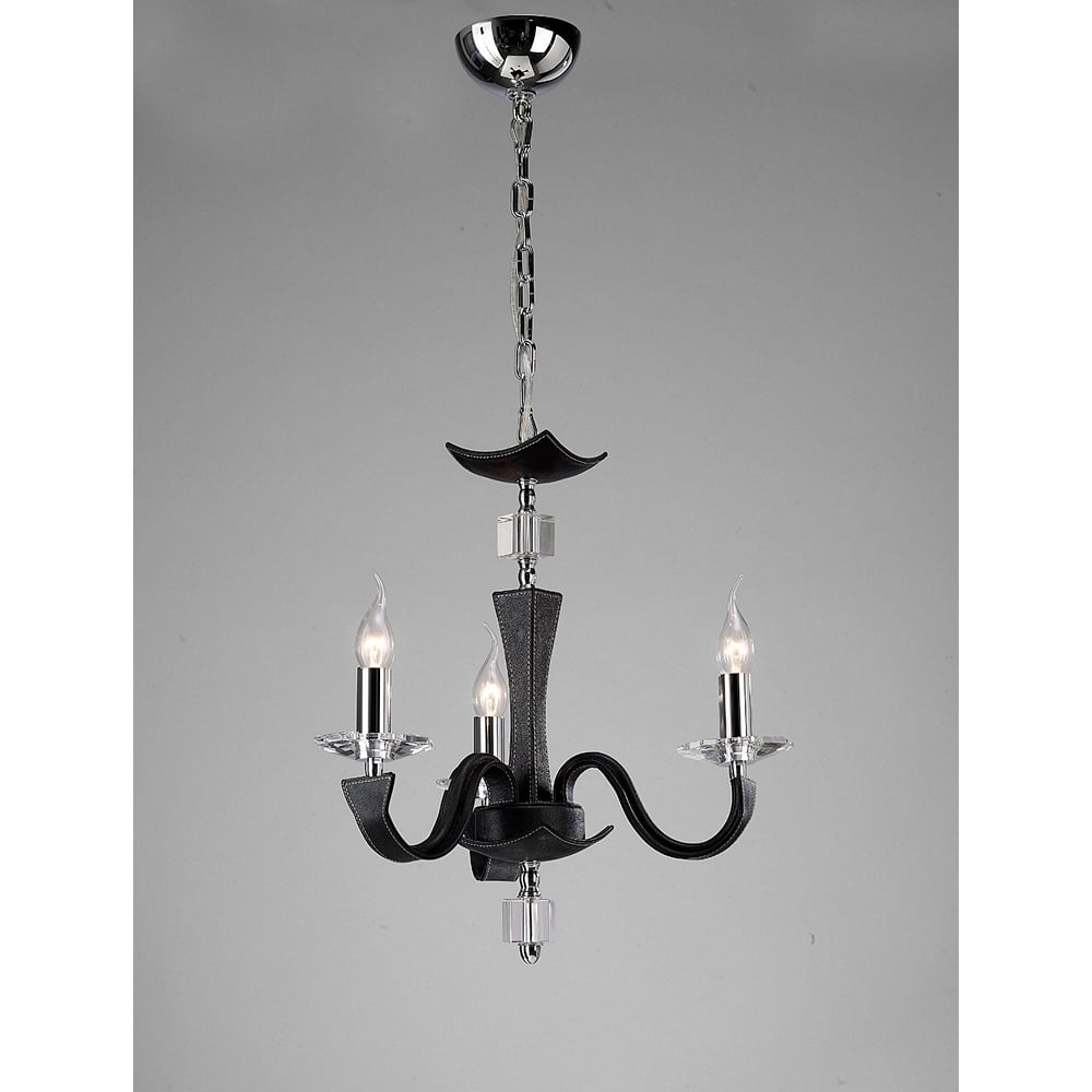 IL31033 Nardini Pendant Black Leather/crystal