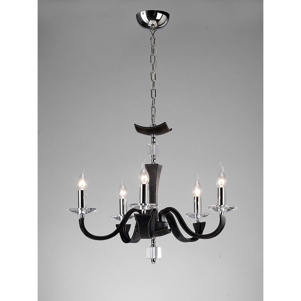 IL31035 Nardini Pendant Black Leather/crystal