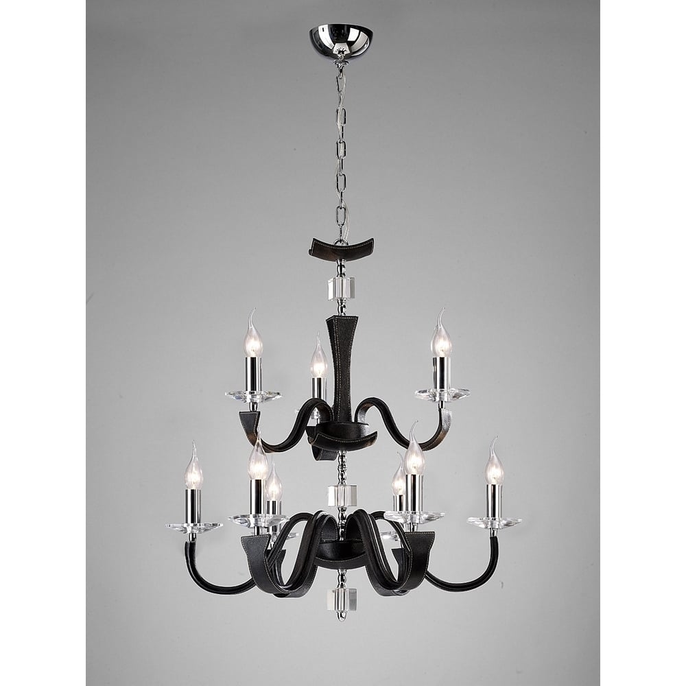 IL31039 Nardini Pendant Black Leather/crystal