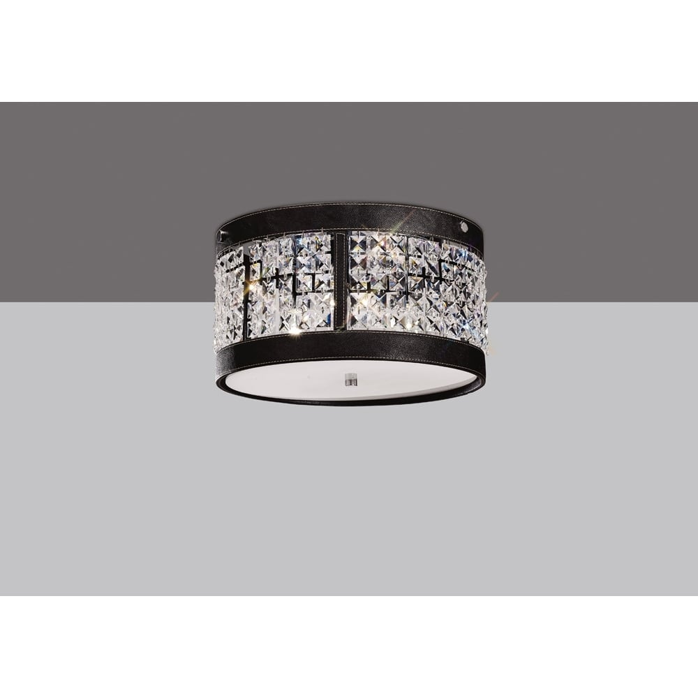 IL31040 Celsa Ceiling /brown Leather/crystal