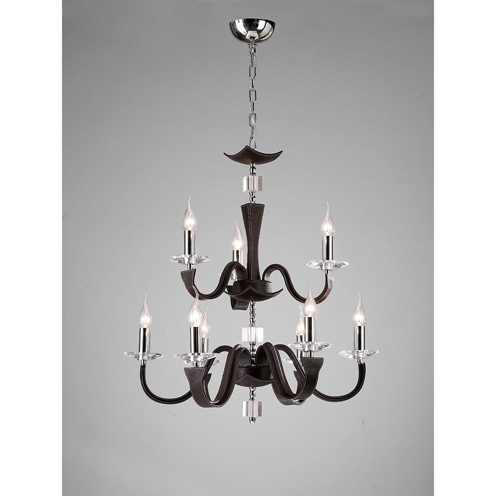 IL31049 Nardini Pendant Brown Leather/crystal