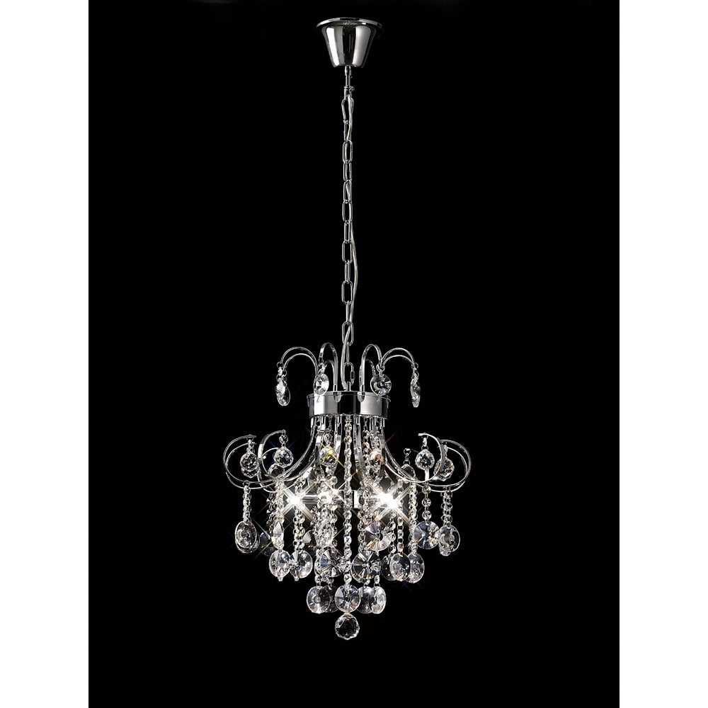 IL31055 Rosina Pendant Polished Chrome/crystal