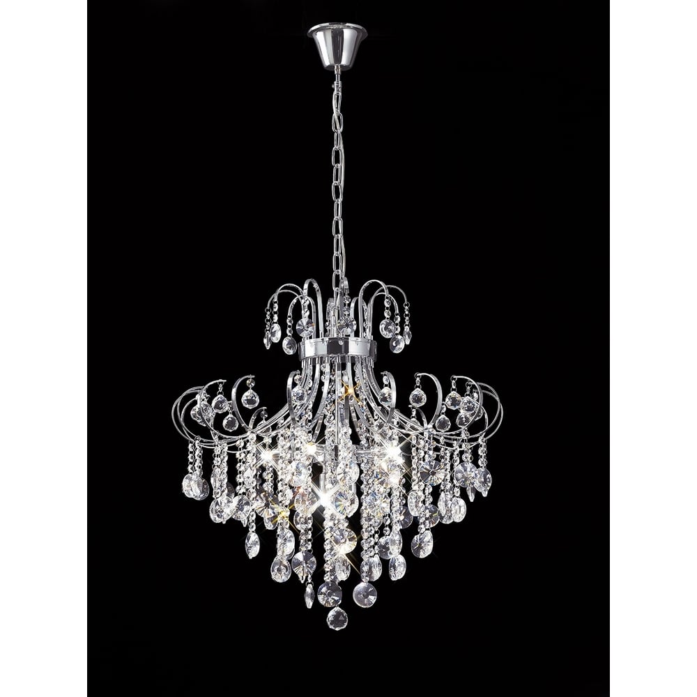 IL31056 Rosina Pendant Polished Chrome/crystal