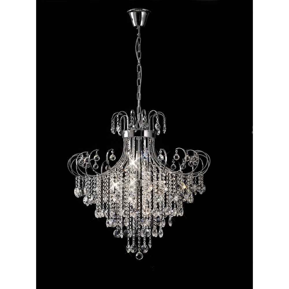 IL31058 Rosina Pendant Polished Chrome/crystal