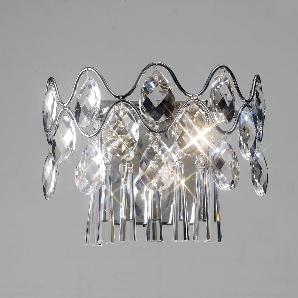 IL31060 Kenzie Wall Lamp Polished Chrome/crystal (SD)