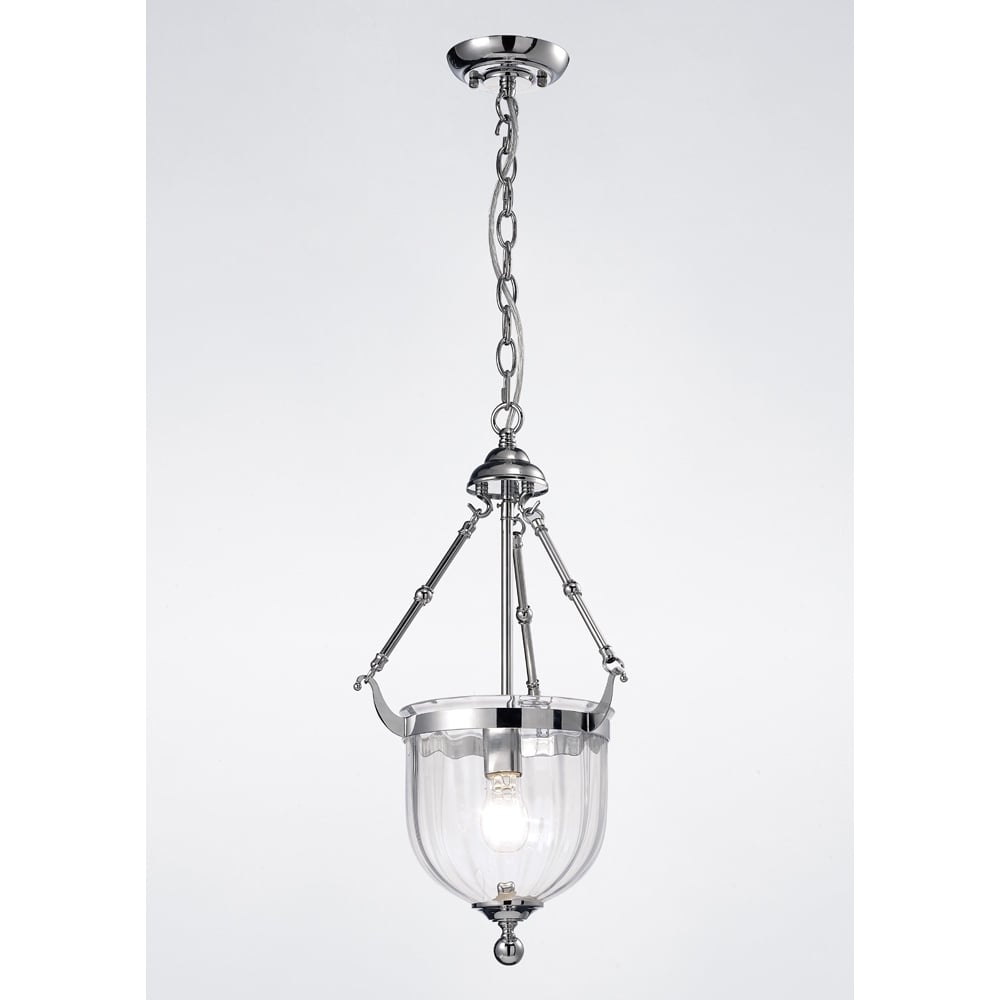 IL31071 Aubrey Pendant Polished Chrome/glass
