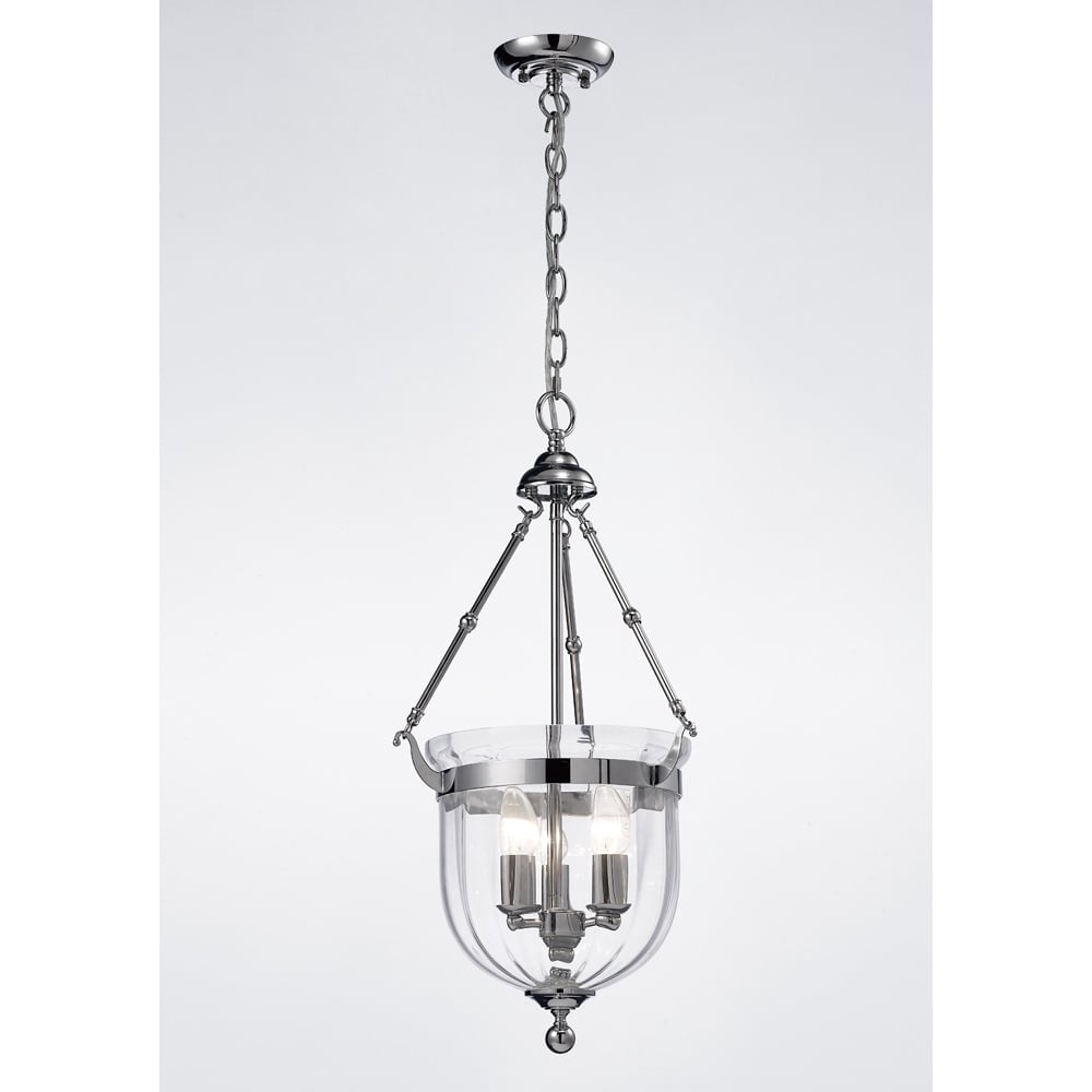IL31072 Aubrey Pendant Polished Chrome/glass