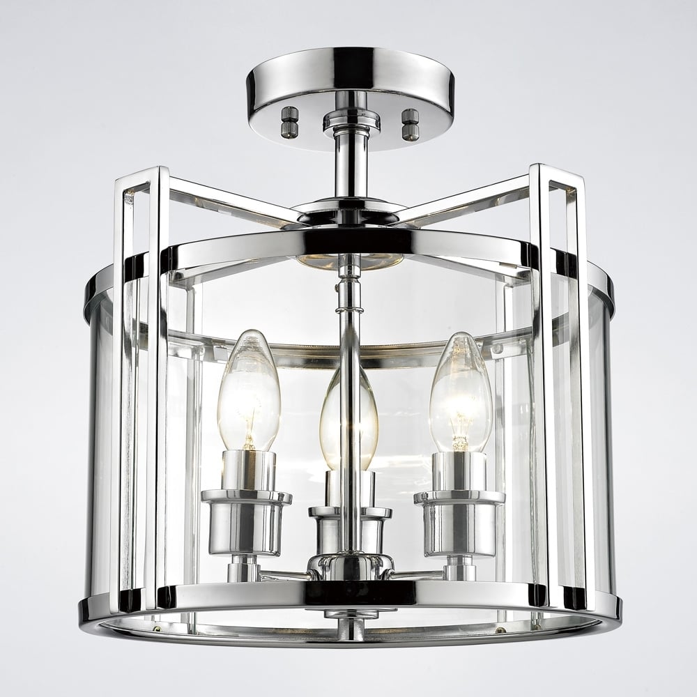 IL31080 Eaton Semi Ceiling Chrome/glass
