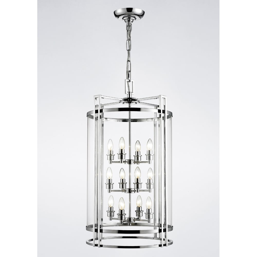 IL31085 Eaton Pendant Polished Chrome/glass