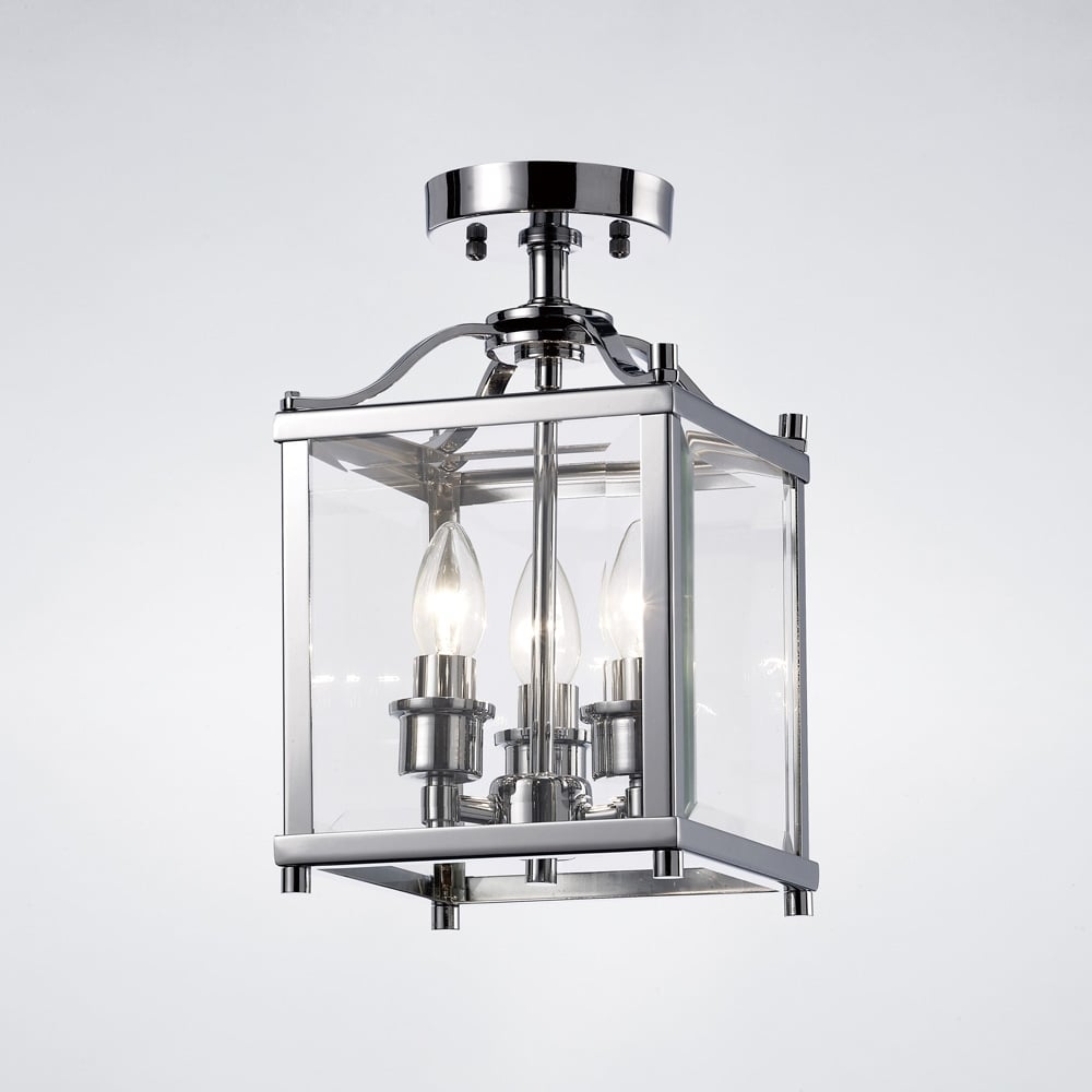 IL31100 Aston Semi Ceiling Polished Chrome/glass
