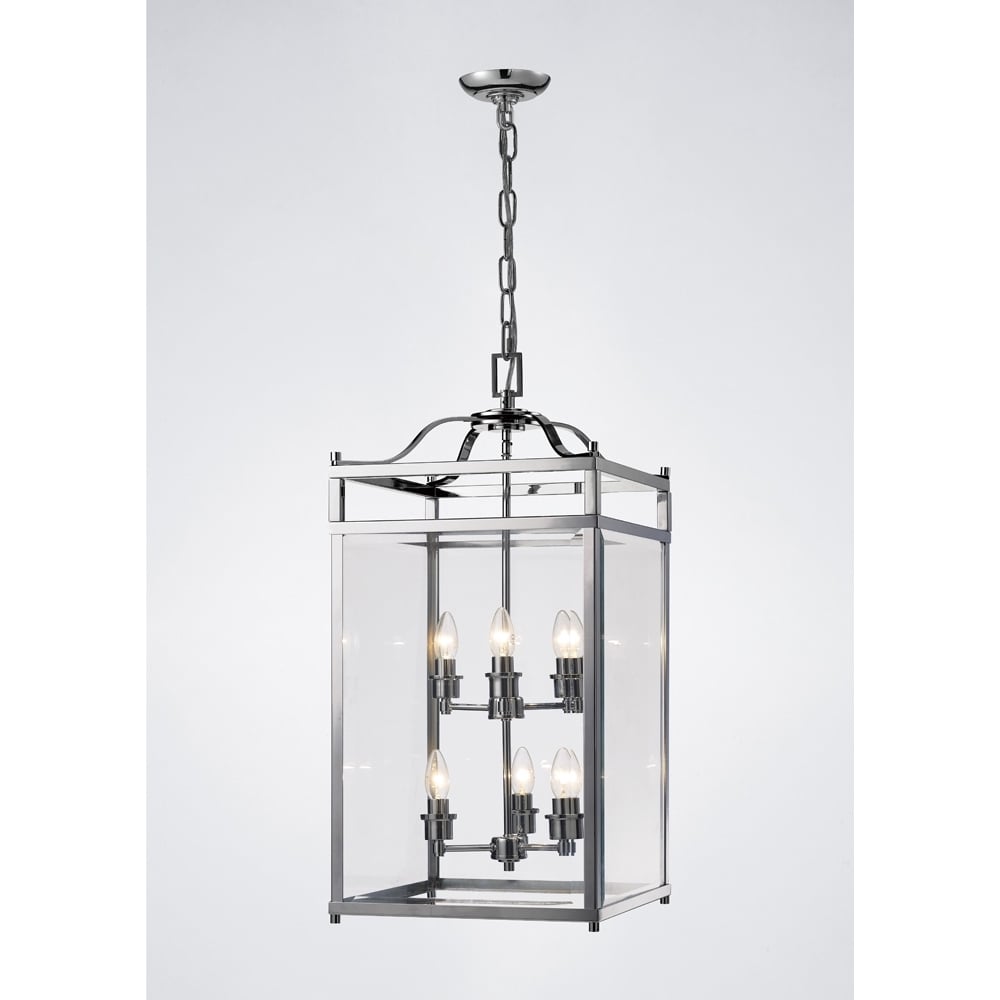 IL31104 Aston Pendant Polished Chrome/glass