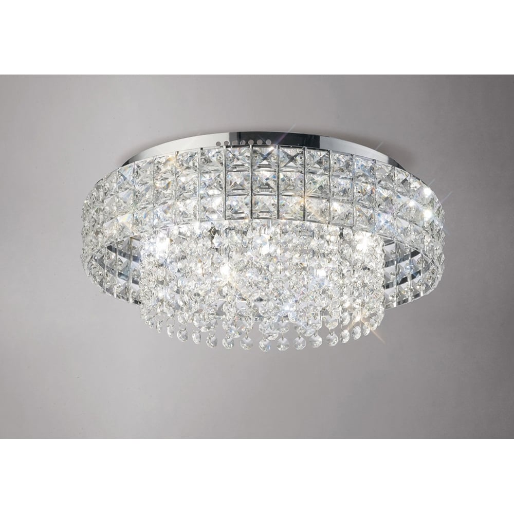 IL31151 Edison Ceiling Round Chrome/crystal