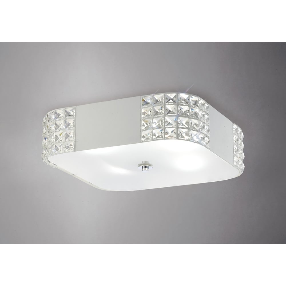 IL31191 Denver Ceiling 4 Light White/crystal