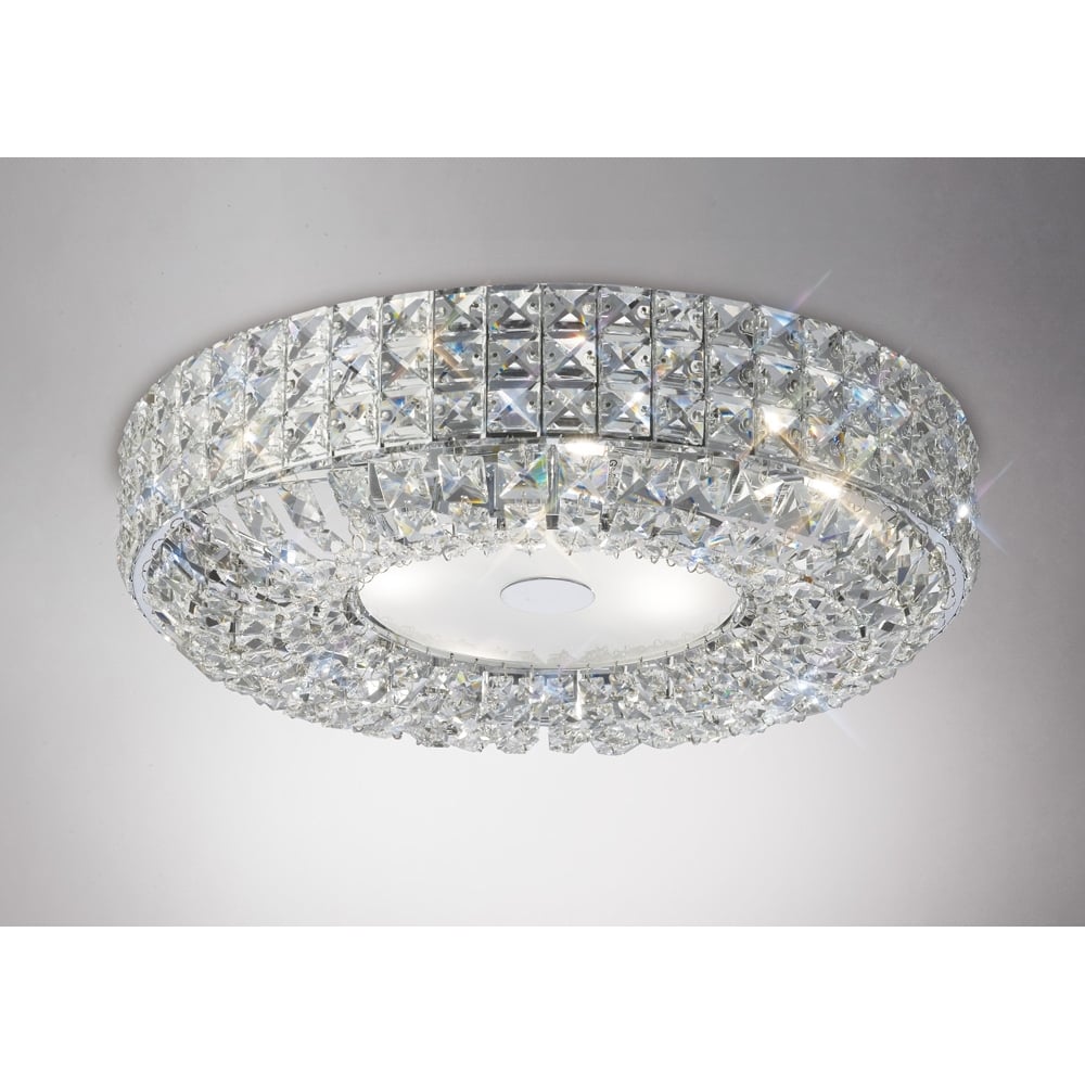 IL31201 Enya Flush Ceiling Chrome/crystal