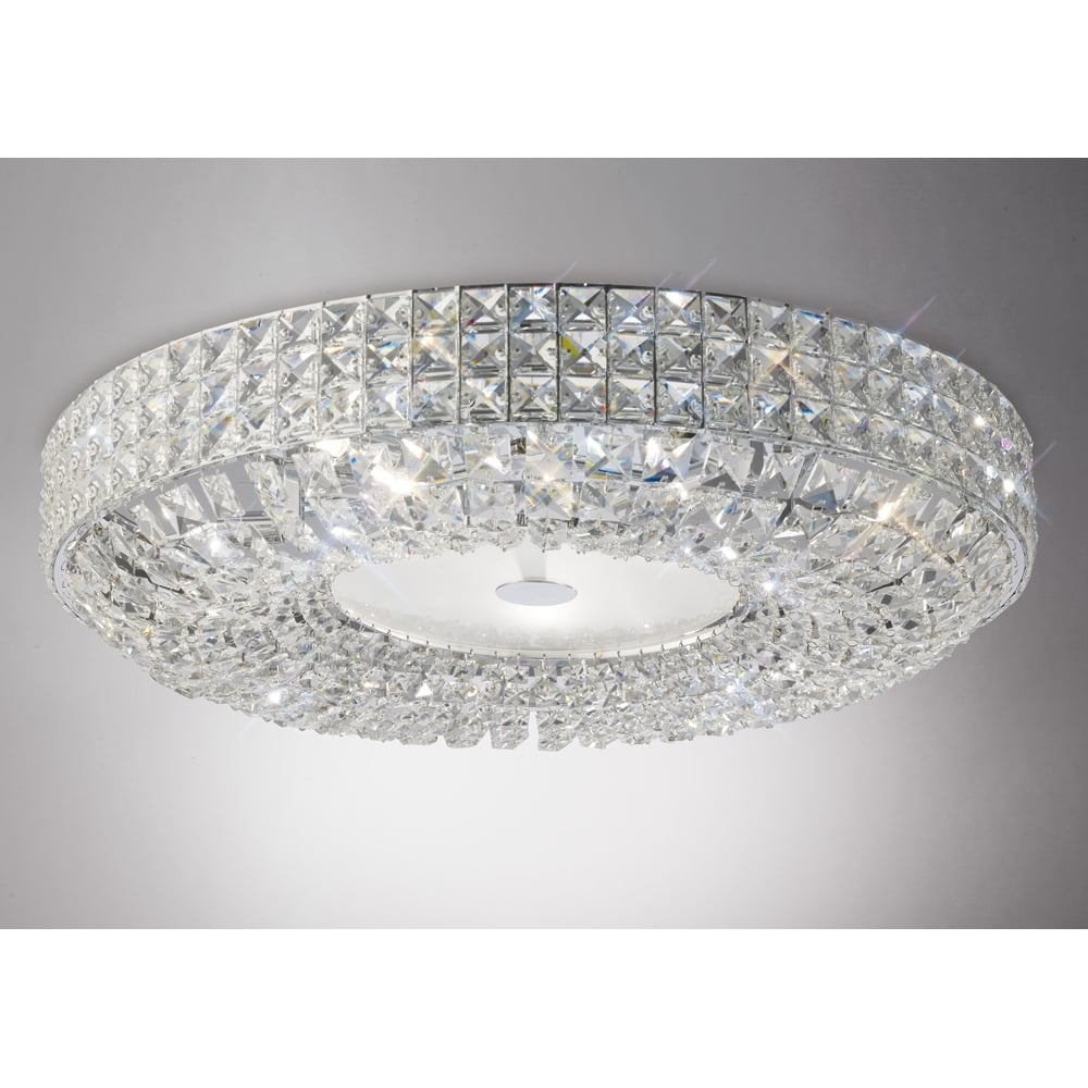 IL31202 Enya Flush Ceiling Chrome/crystal