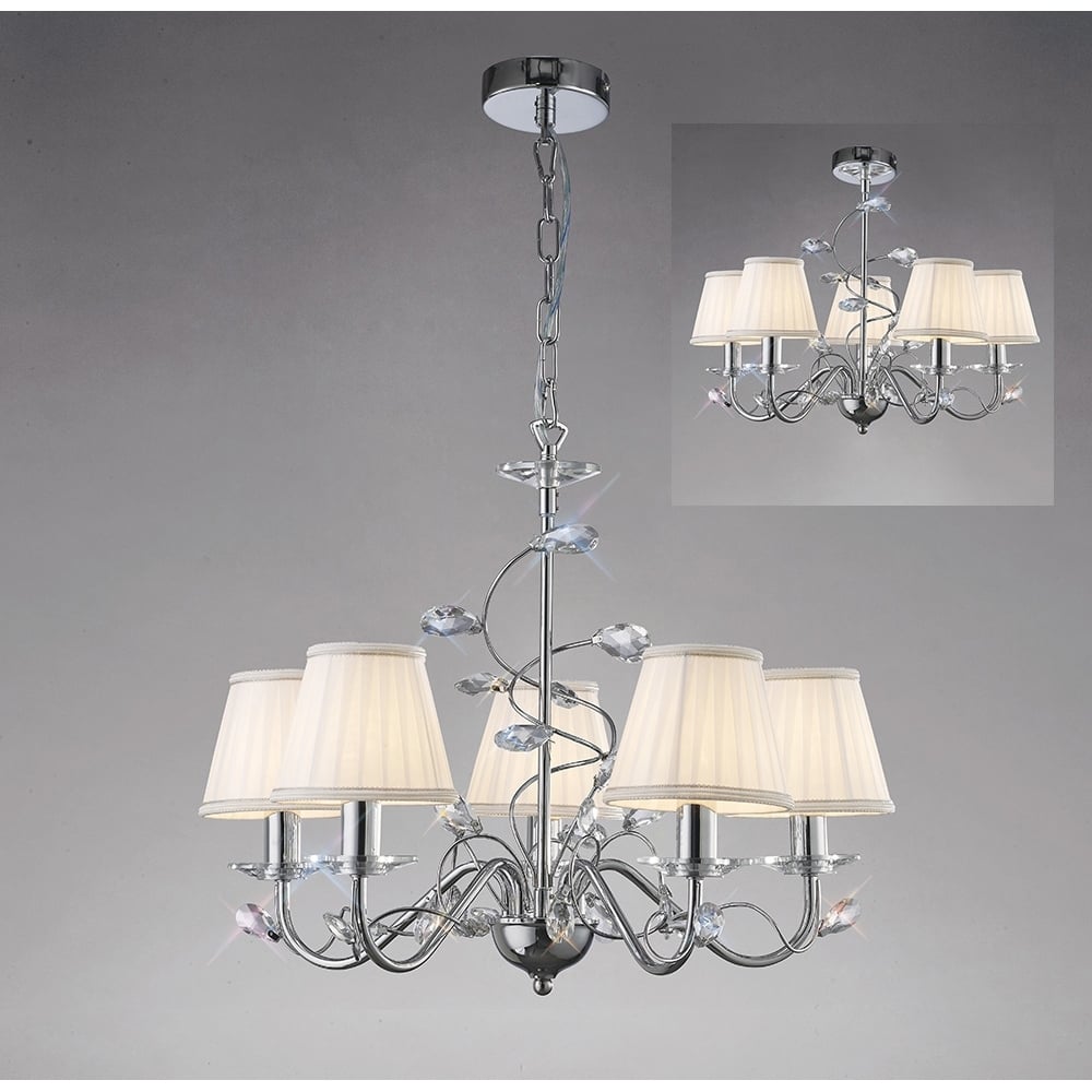 IL31215 Willow Pendant Polished Chrome/crystal