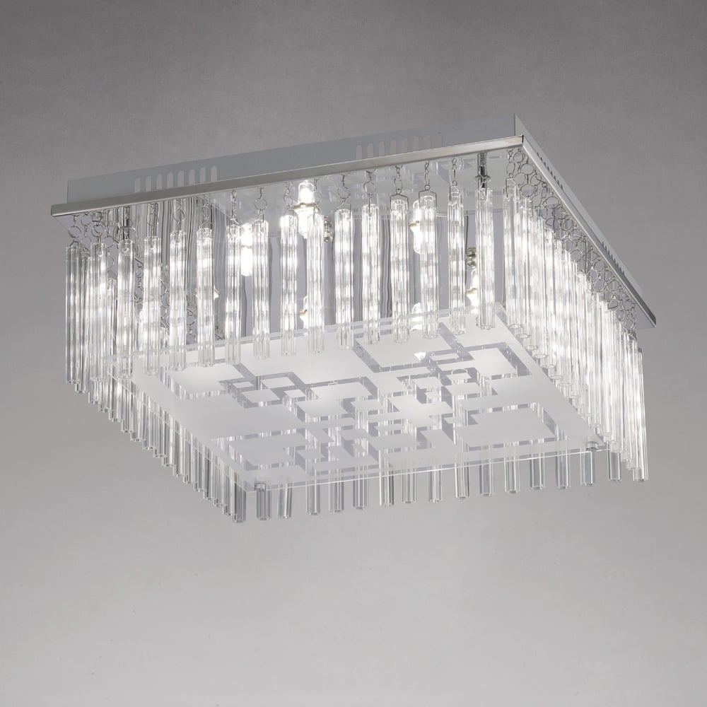 IL31321 Capella Ceiling Polished Chrome/glass