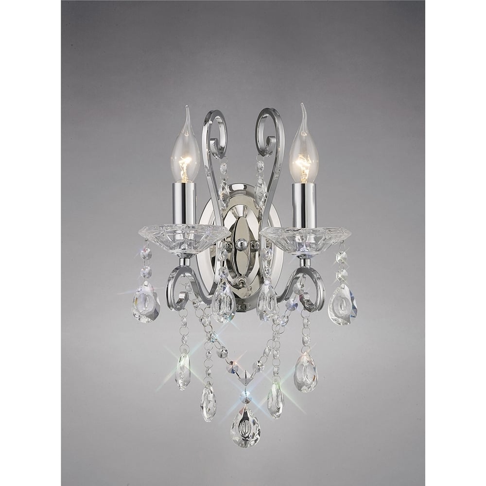 IL31362 Vela Wall Lamp Polished Chrome/crystal