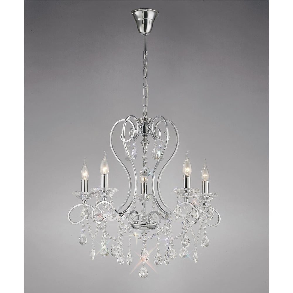 IL31365 Vela Pendant Polished Chrome/crystal