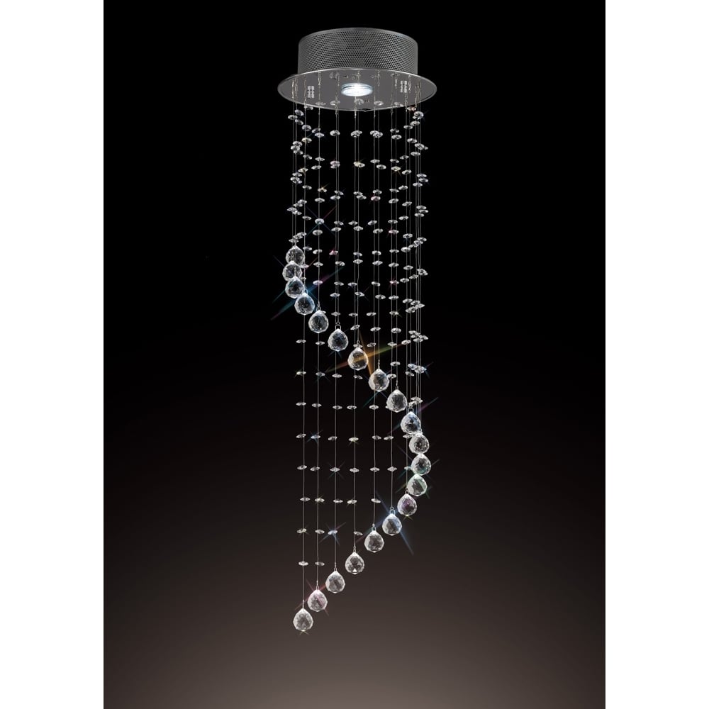 IL31372 Colorado Pendant Spiral Chrome/crystal