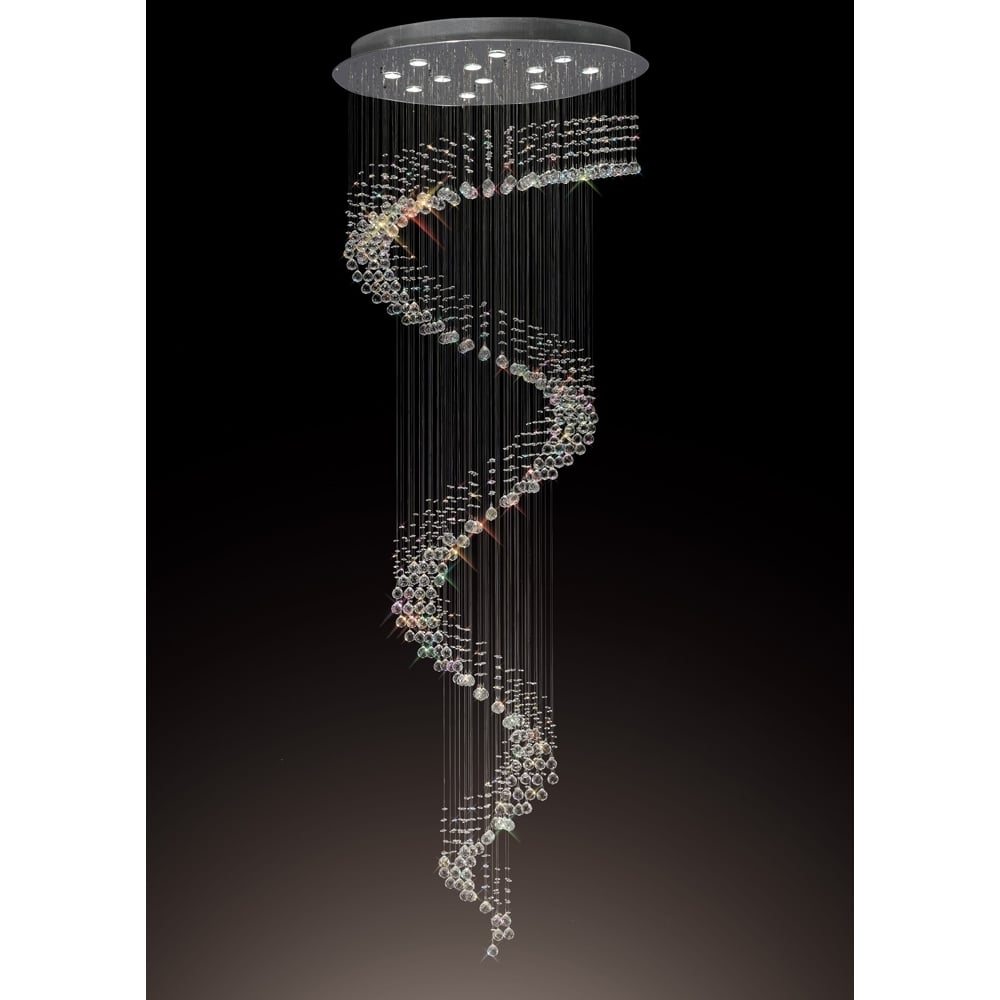 IL31373 Colorado Pendant Spiral Chrome/crystal