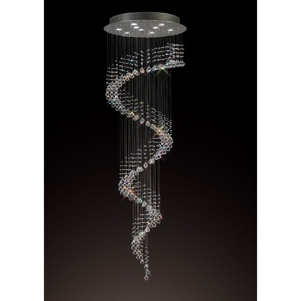IL31374 Colorado Pendant Spiral Chrome/crystal