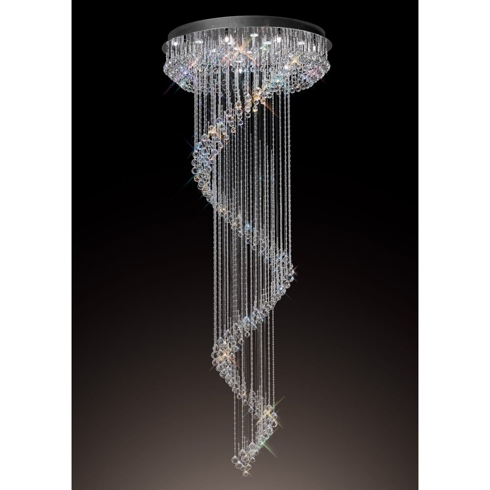 IL31376 Colorado Pendant Spiral Chrome/crystal