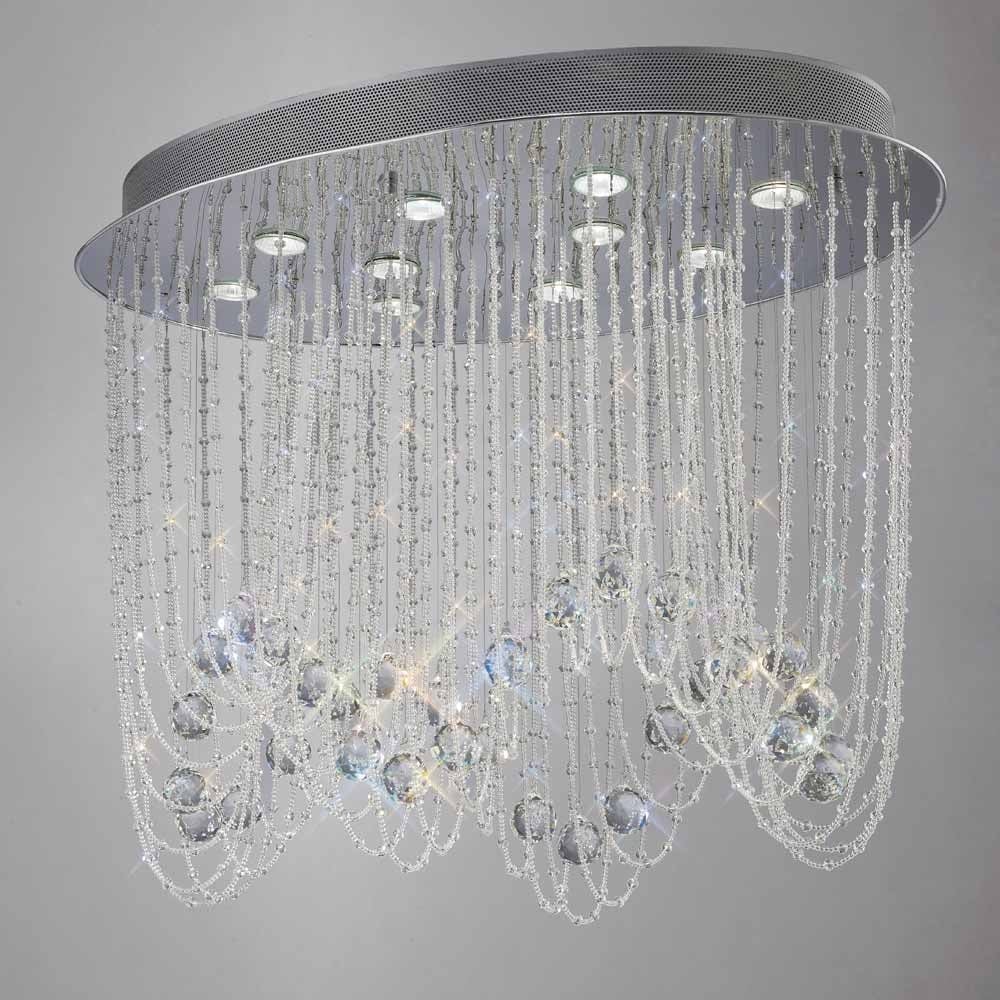 IL31392 Camilla Ceiling Oval Chrome/crystal