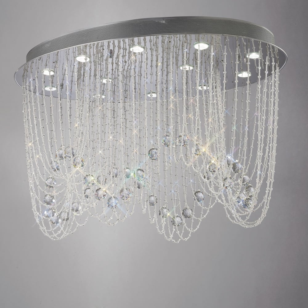 IL31393 Camilla Ceiling Oval Chrome/crystal