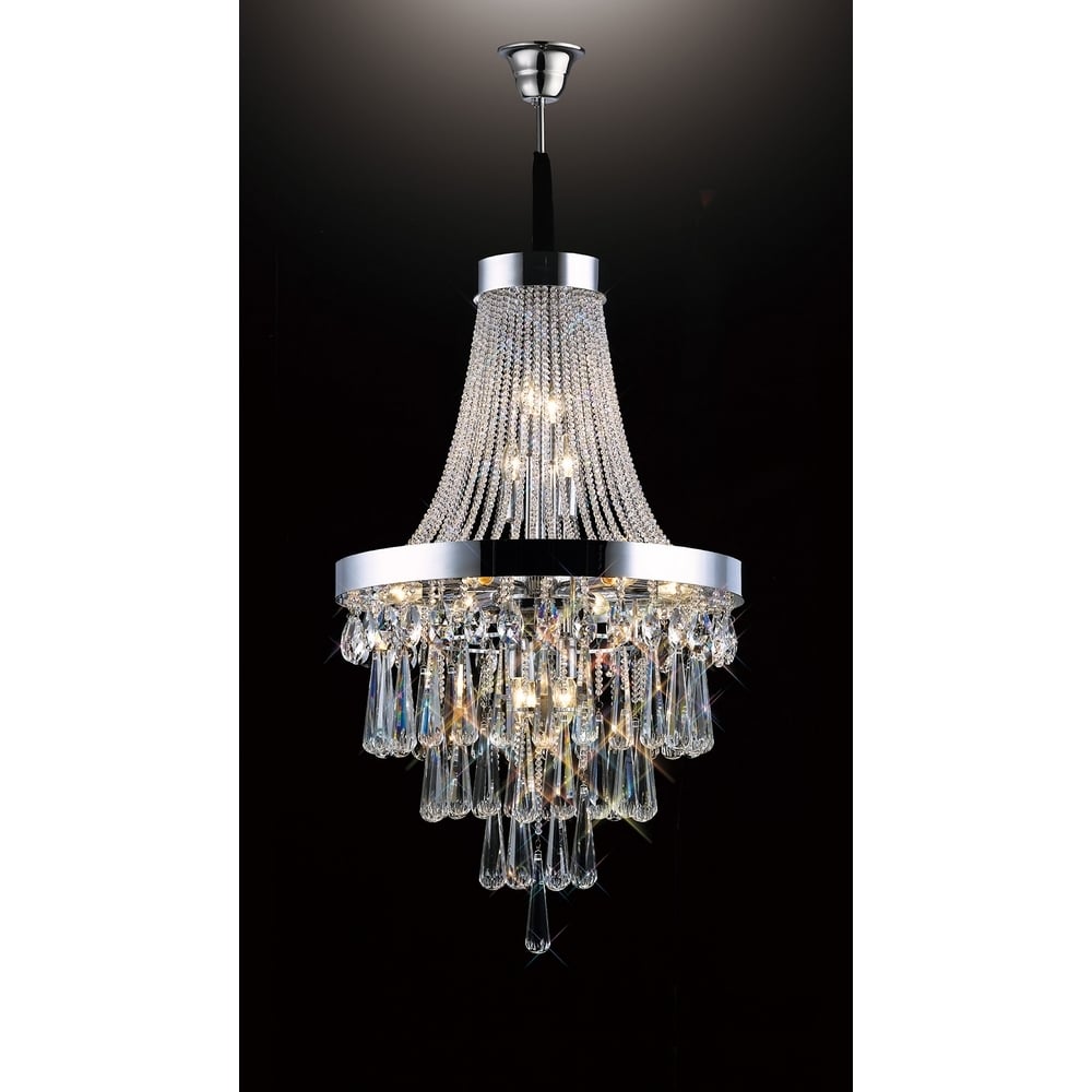 IL31430 Sophia Pendant Polished Chrome/crystal