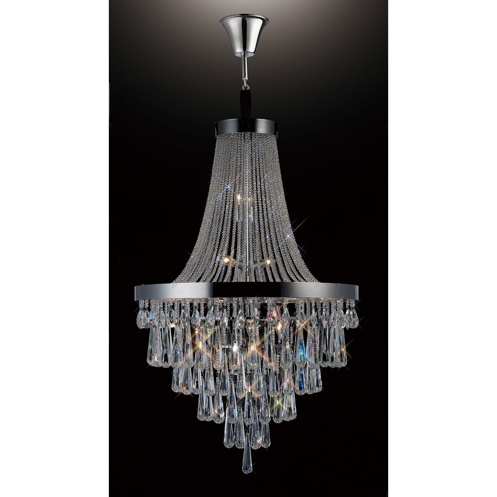 IL31431 Sophia Pendant Polished Chrome/crystal